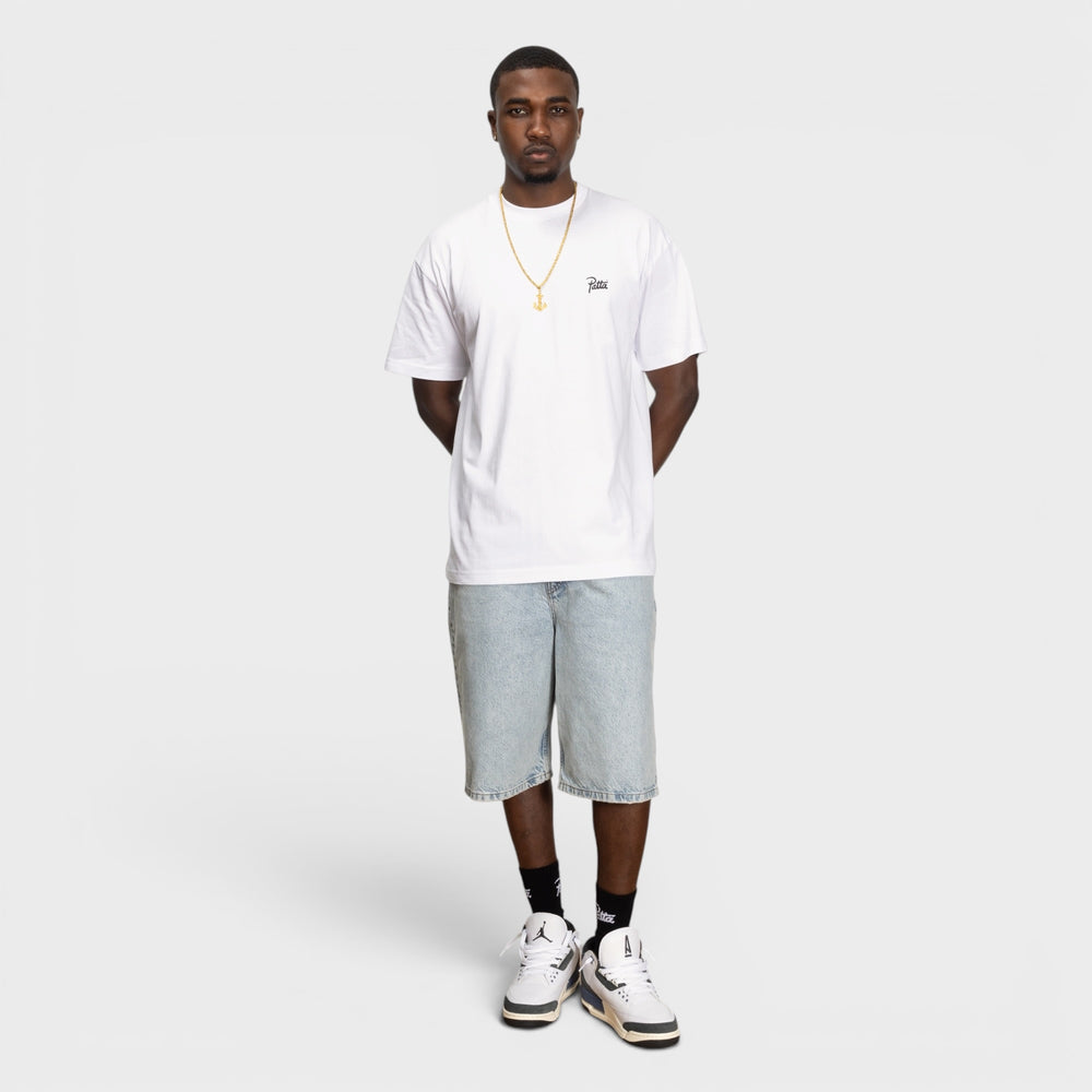 Hvid Patta Protect Yourself tee med statement design

