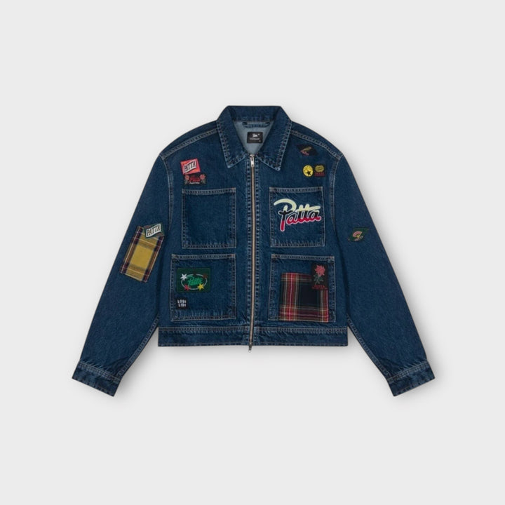 Patta Whole Lotta Labels Denim Jakke i blå til herre streetwear