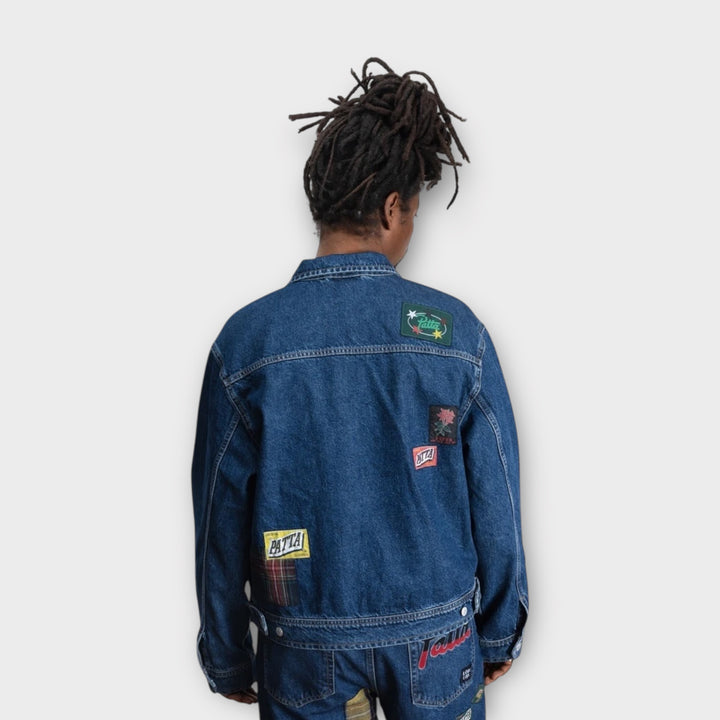Urban streetwear jakke til mænd – Patta Whole Lotta Labels Blue