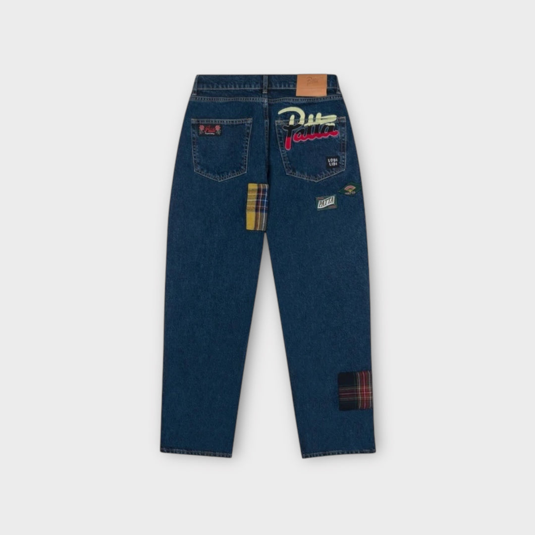 Patta herretøj denim jeans med grafiske detaljer