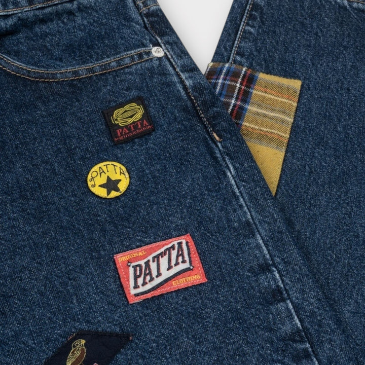 Streetwear jeans til mænd – Patta Whole Lotta Labels Blue