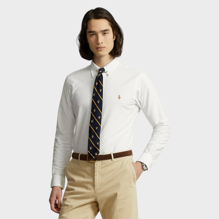 Polo Ralph Lauren Custom Fit Oxford Shirt i hvid farve.