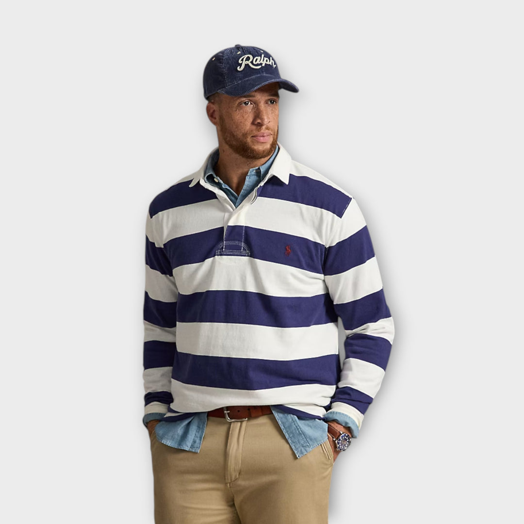 Polo Ralph Lauren rugbytrøje med skjult knaplukning.