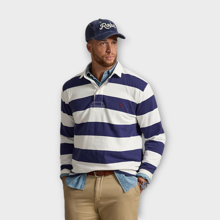 Polo Ralph Lauren rugbytrøje med skjult knaplukning.