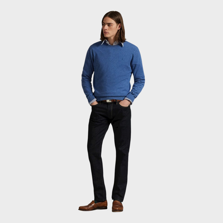 Polo Ralph Lauren wool crewneck jumper i blå farve.