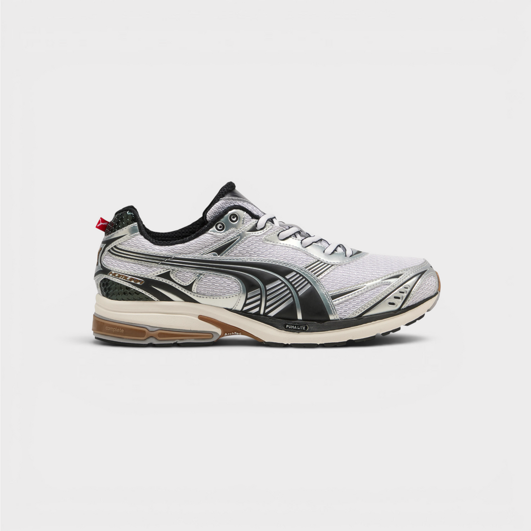 Puma Homura OG+ i Matte Silver og Black.