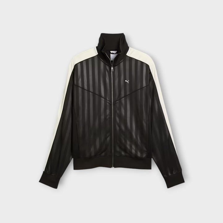 Puma T7 Track Jacket i sort med ikoniske T7-paneler.