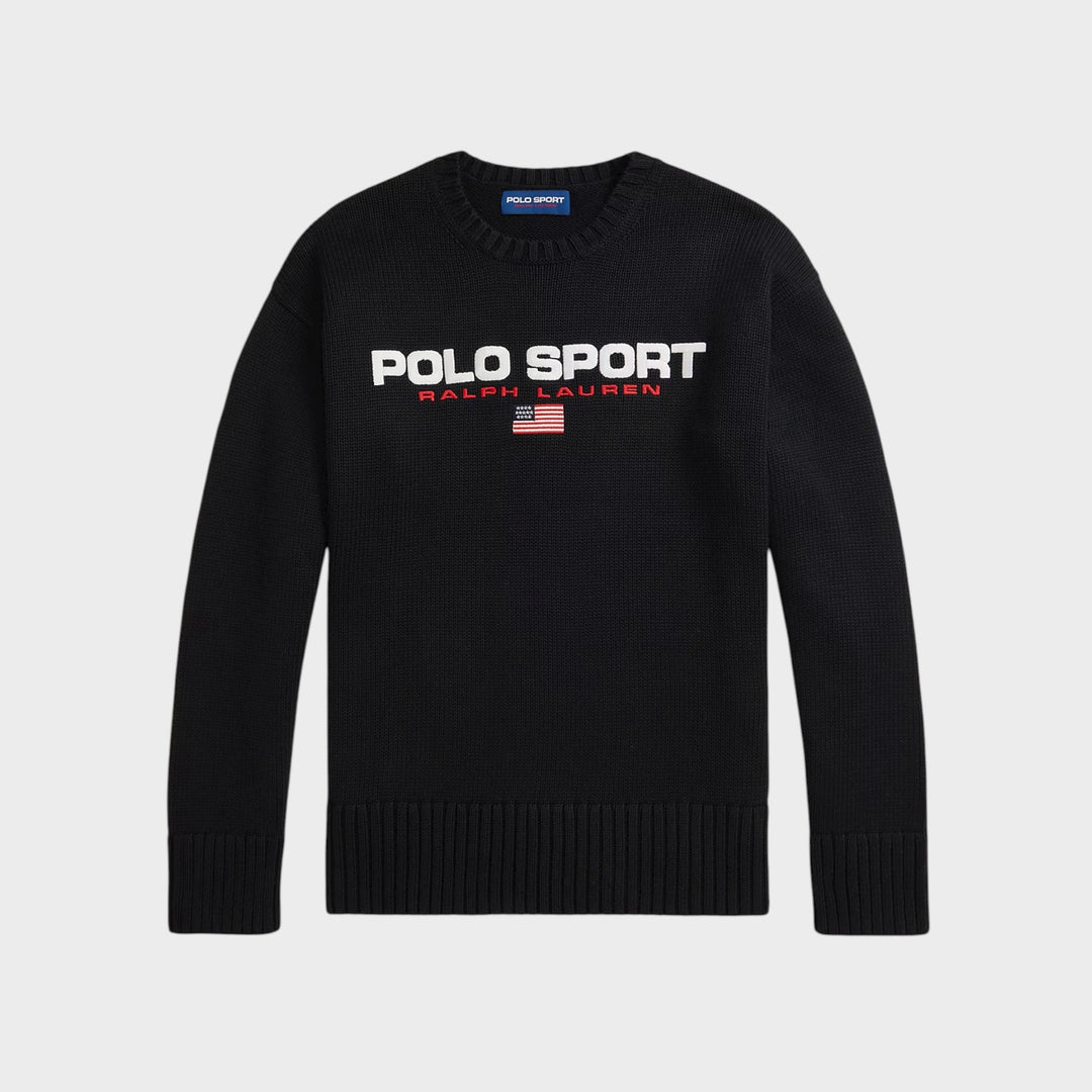 Ralph Lauren Big Fit Polo Sport Cotton Jumper i sort.