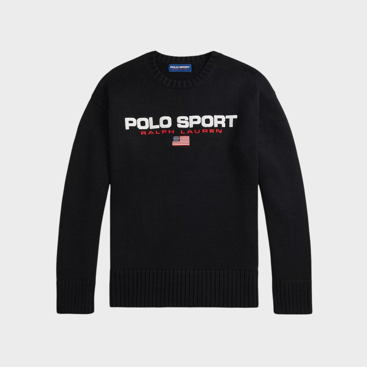Ralph Lauren Big Fit Polo Sport Cotton Jumper i sort.