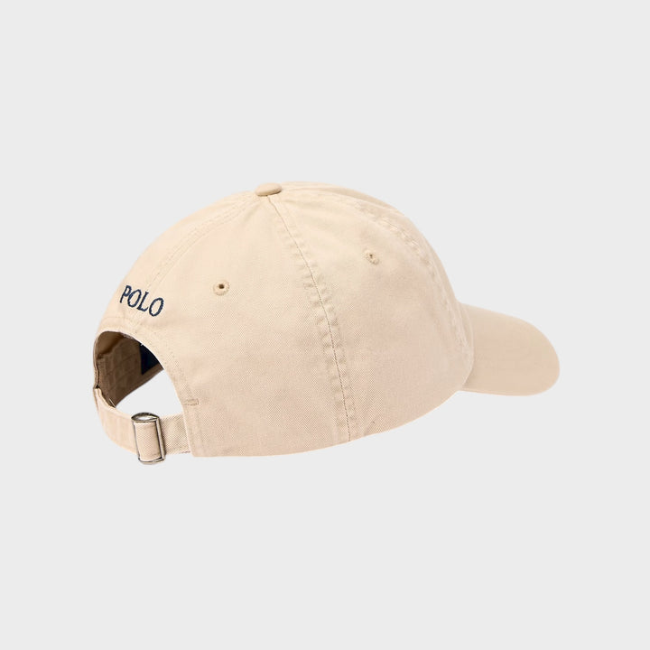 Nubuck Ralph Lauren Cotton Chino cap med broderet Polo-logo.