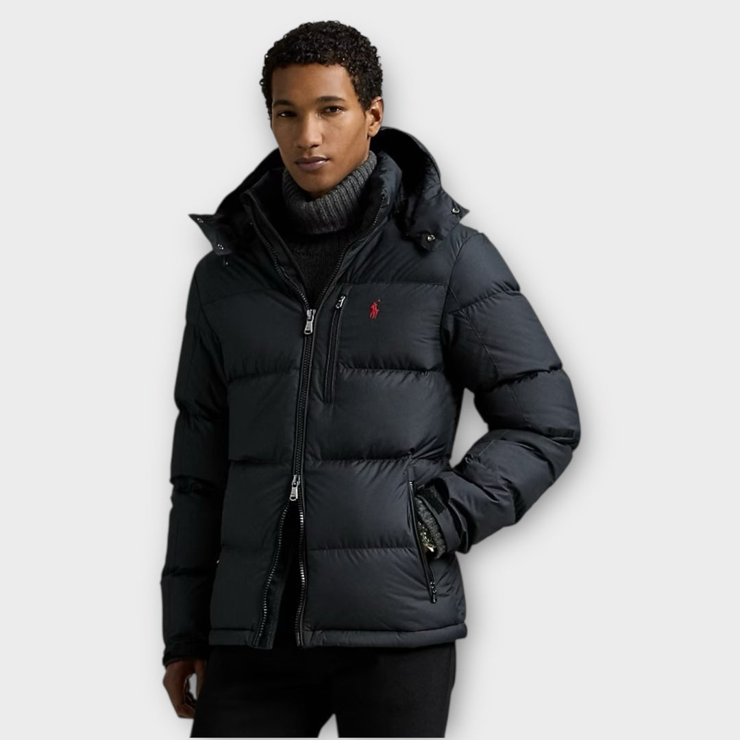 Ralph Lauren Gorham Down Jacket set forfra i sort farve