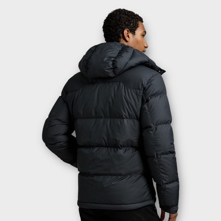 Sort Ralph Lauren herre dunjakke med hætte og lynlås