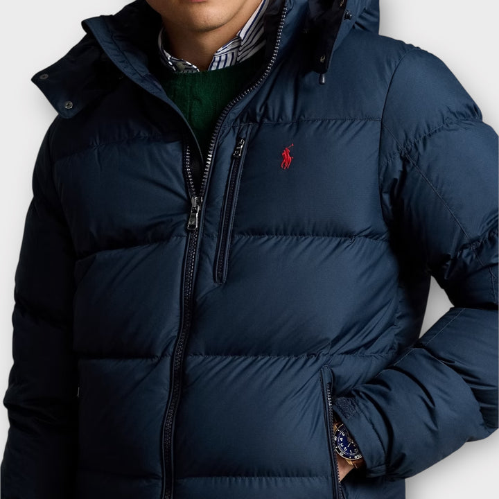 Ralph Lauren vinterjakke i Navy med ikonisk Polo-logo