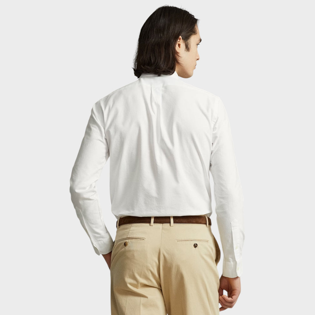 Klassisk hvid Oxford-skjorte fra Ralph Lauren.