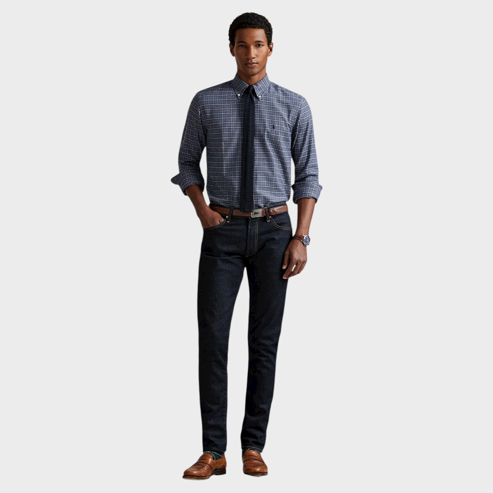 Navy ternet performance skjorte fra Ralph Lauren.