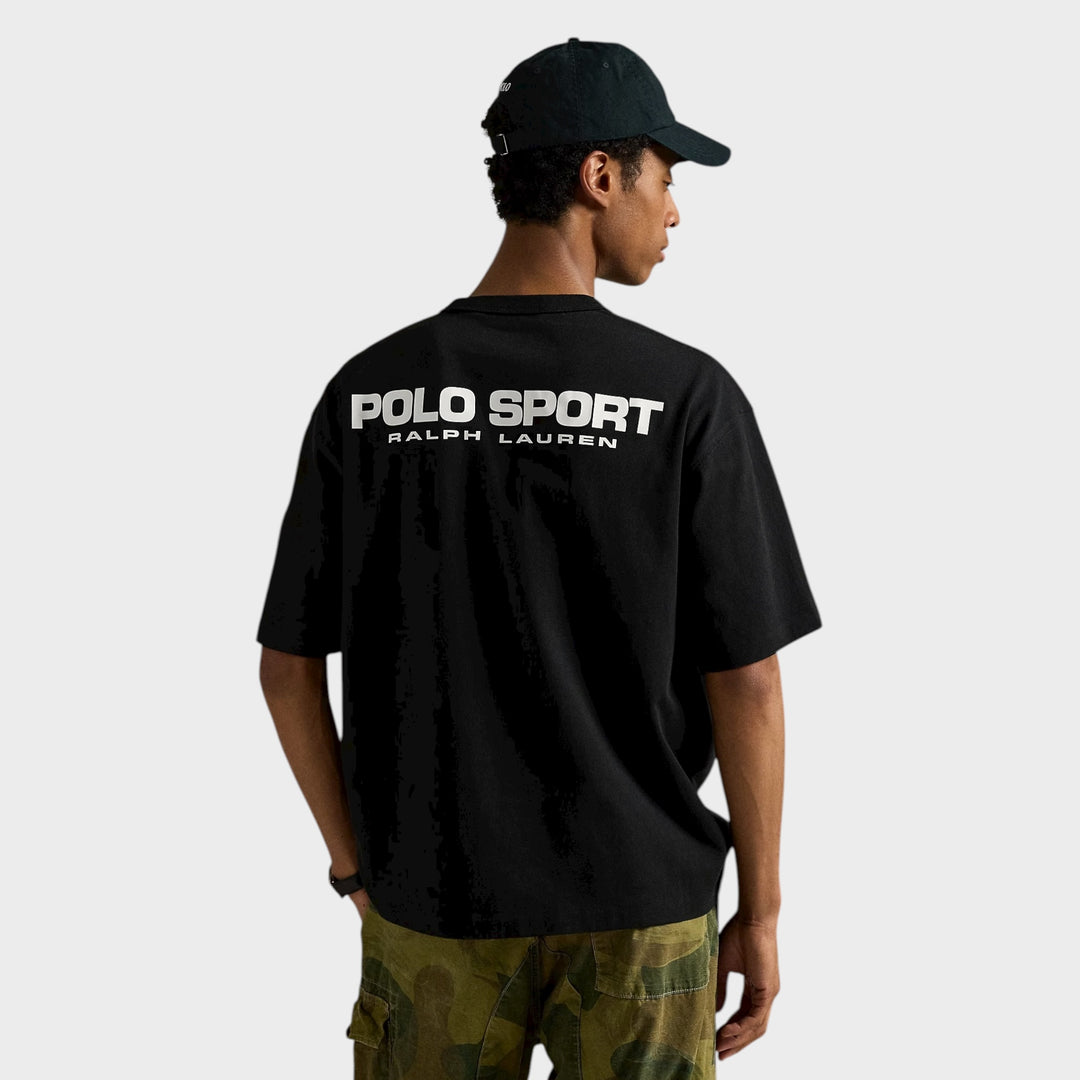 Sort Polo Sport T-shirt fra Ralph Lauren med logo på brystet.