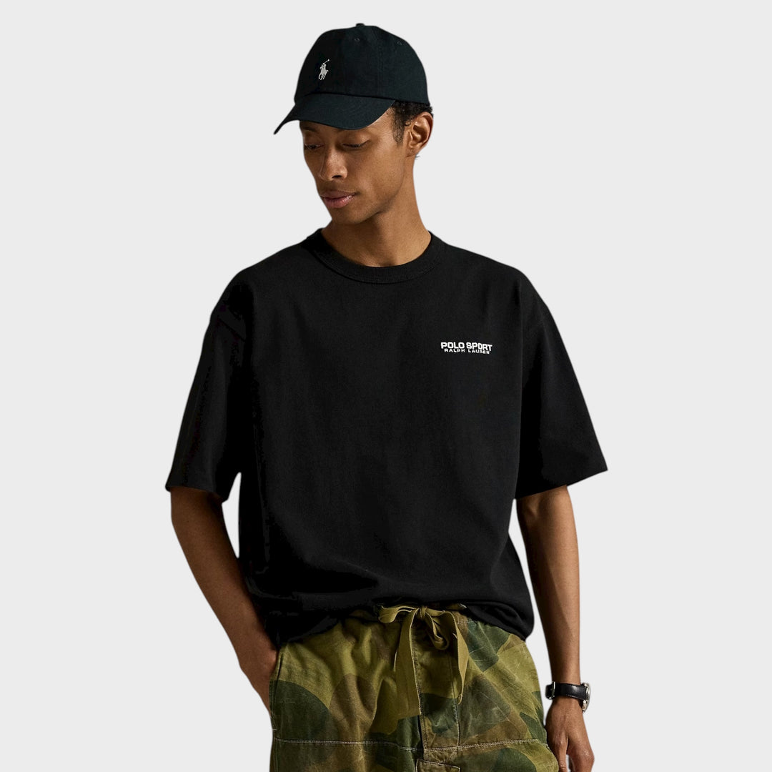Klassisk sort Polo Sport tee fra Ralph Lauren.