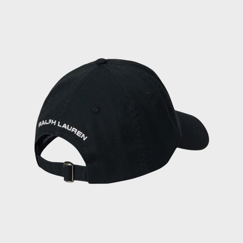 Sort Ralph Lauren Polo Sport Twill cap med klassisk design.