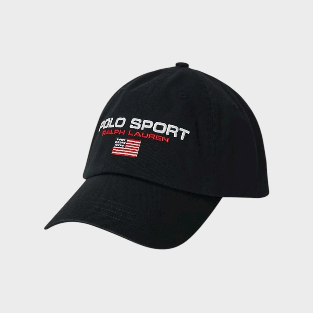Ralph Lauren Polo Sport Twill Ball Kasket i sort.