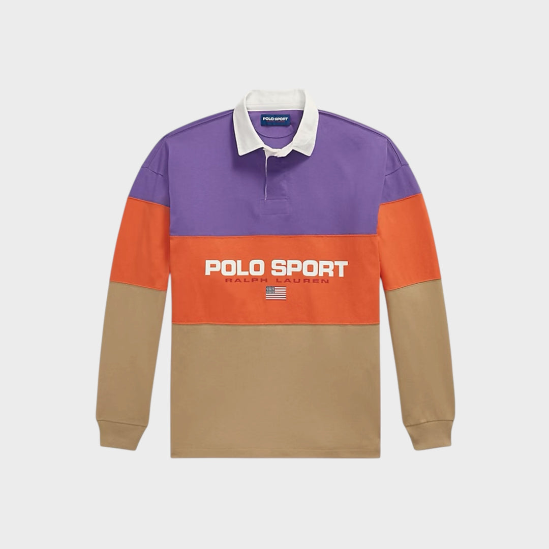 RALPH LAUREN Rugby Pullover i PURPLE/ORANGE
