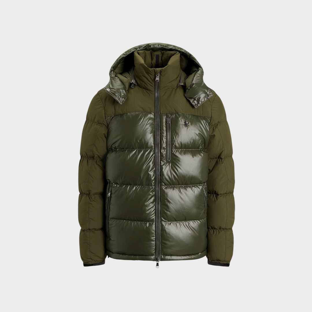 Ralph Lauren The Gorham Two-Tone Dun Jakke i dark olive.