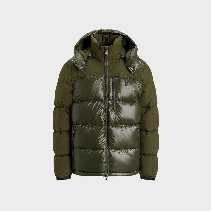 Ralph Lauren The Gorham Two-Tone Dun Jakke i dark olive.