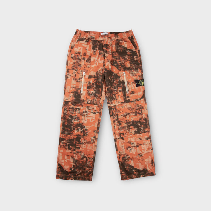 Stone Island Camouflage Pants In Orange