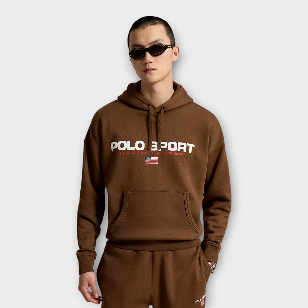 Ralph Lauren Klassisk Hoodie I Brun