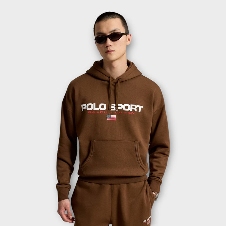 Ralph Lauren Klassisk Hoodie I Brun