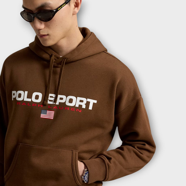 Ralph Lauren Klassisk Hoodie I Brun