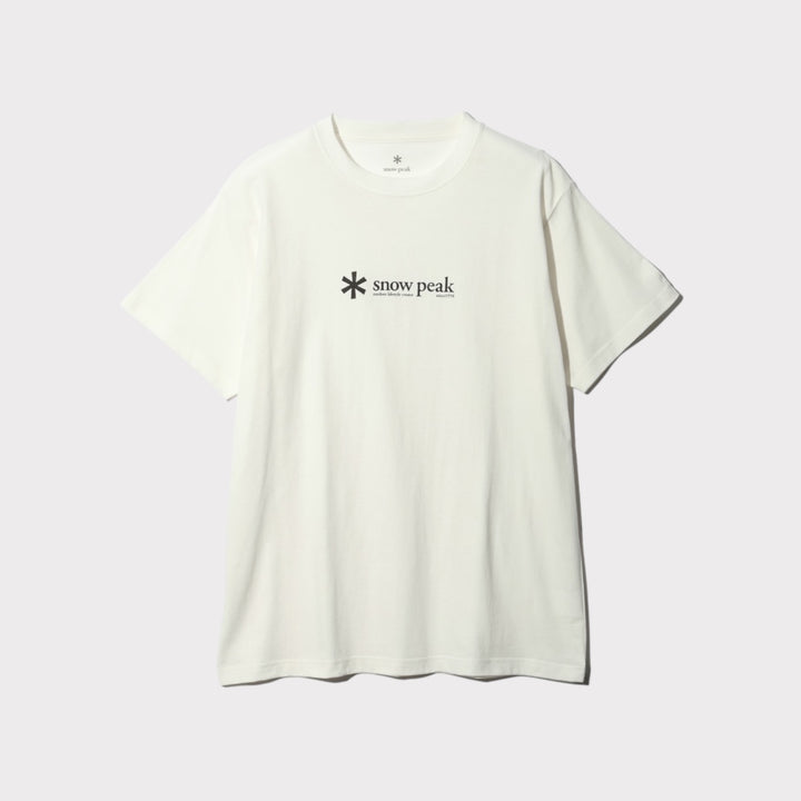 Snow Peak Soft Cotton Logo Short Sleeve T-Shirt In White