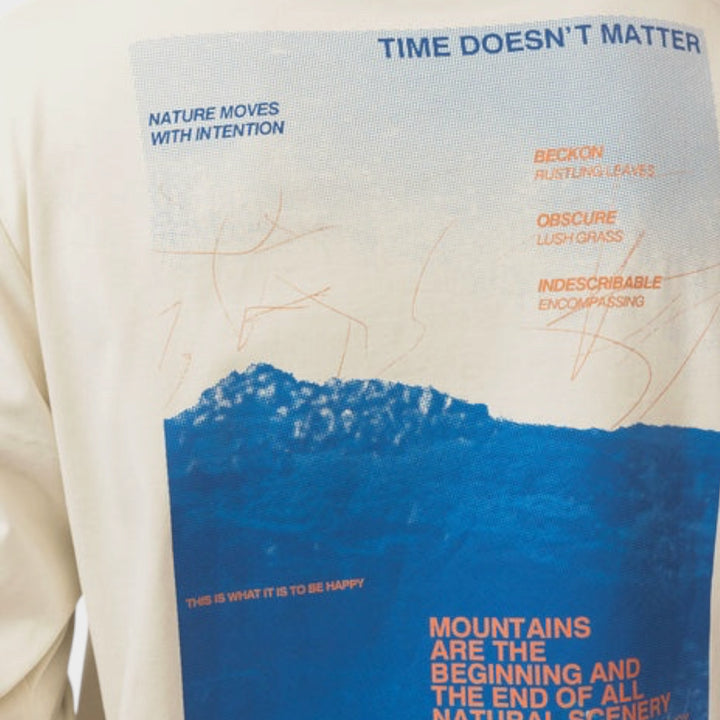 Snow Peak Campscape Long-Sleeve T-Shirt i Ivory