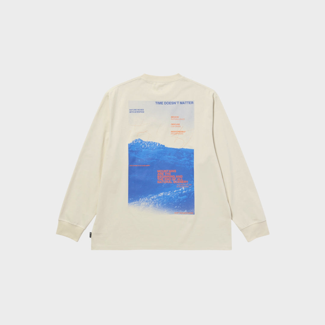 Snow Peak Campscape Long-Sleeve T-Shirt i Ivory