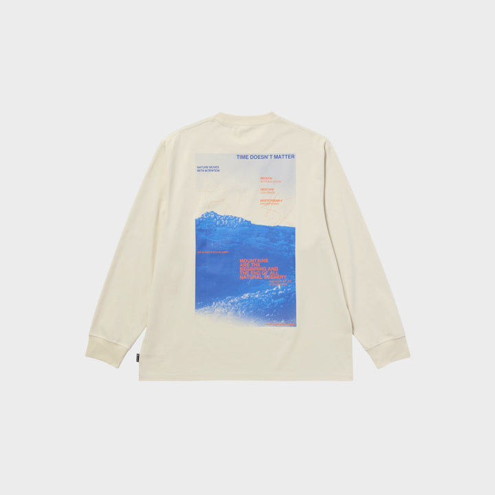 Snow Peak Campscape Long-Sleeve T-Shirt i Ivory