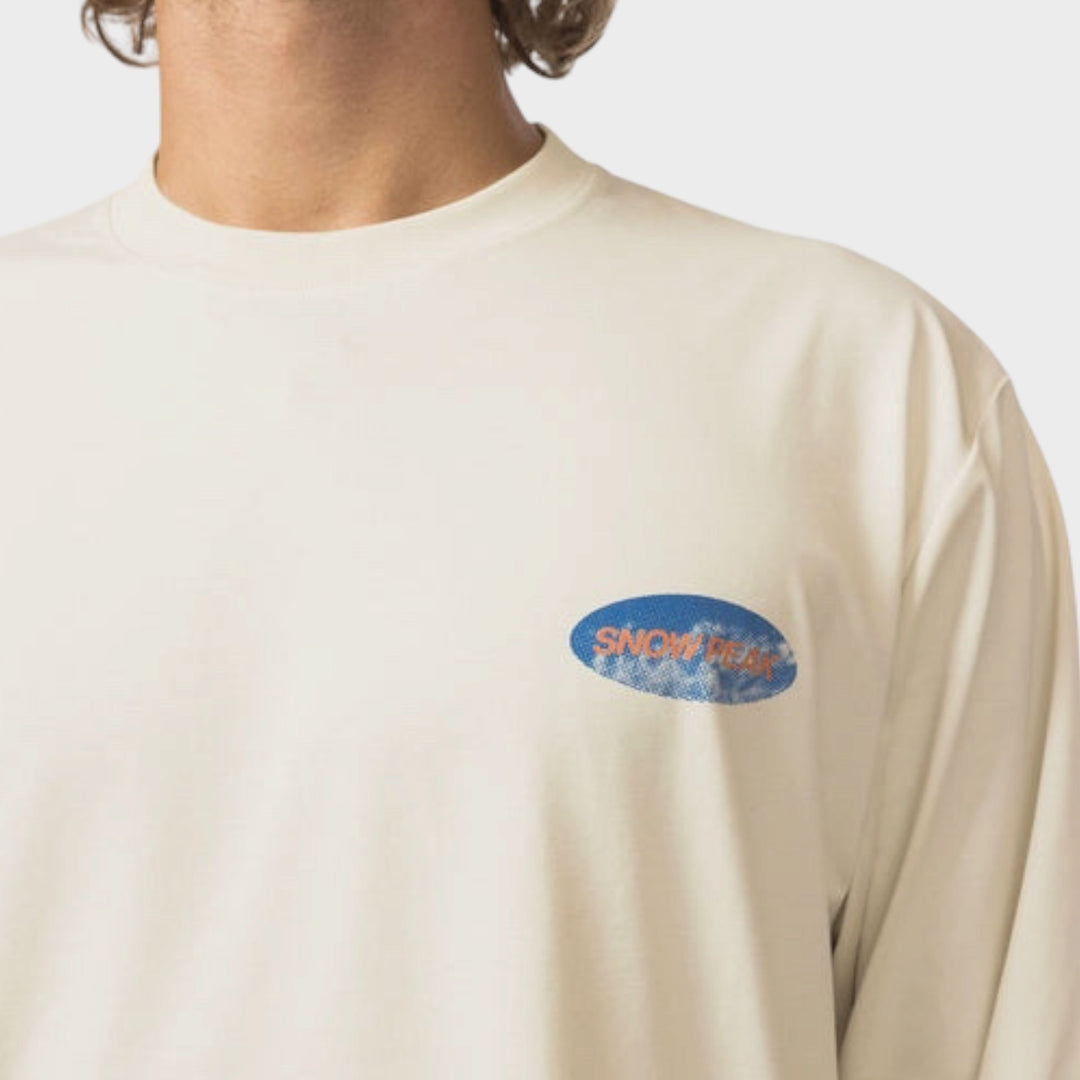 Snow Peak Campscape langærmet T-shirt i bomuldsblanding longsleeve