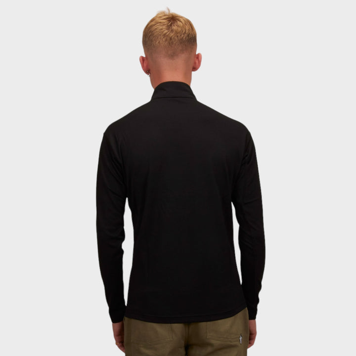 Snow Peak Pe/Wo Hybrid Half Zip T-shirt In Black