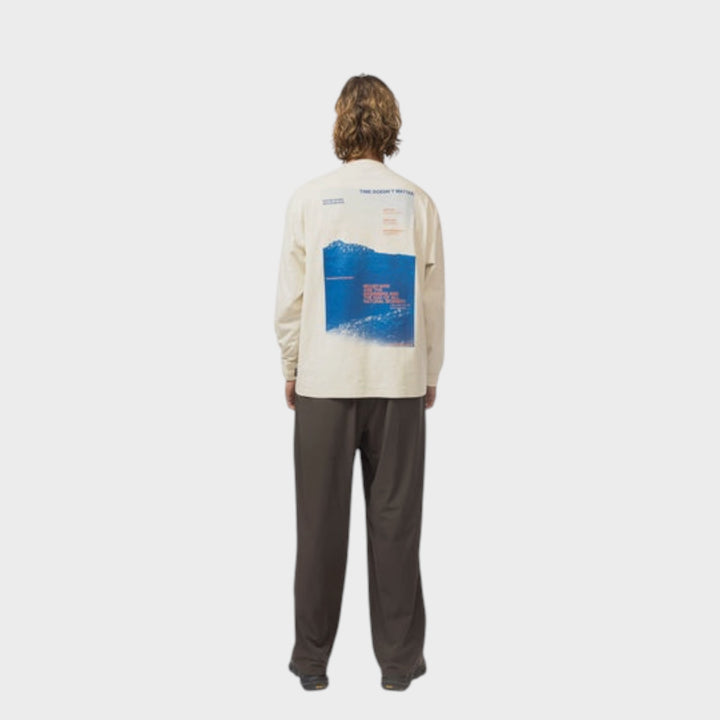 Snow Peak Long-Sleeve T-Shirt til herre i Ivory outdoor