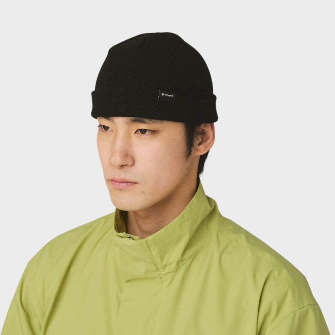 Buy here I Snow Peak Washable Wool Knit Cap Black I Fast delivery
