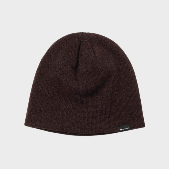 Klassisk vaskbar strikhue i mørkebrun fra Snow Peak