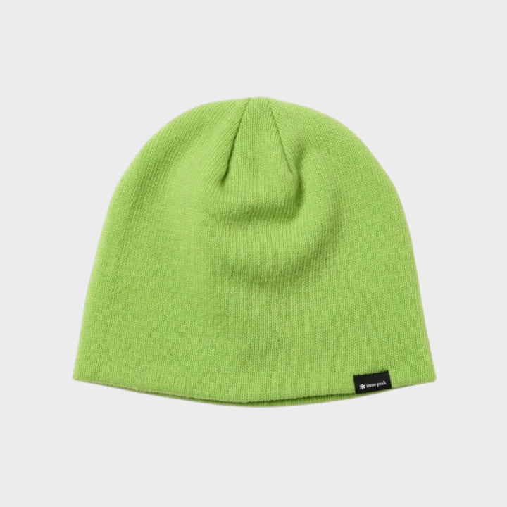 Snow Peak Knit Cap i grøn uld og cashmere hue beanie neon