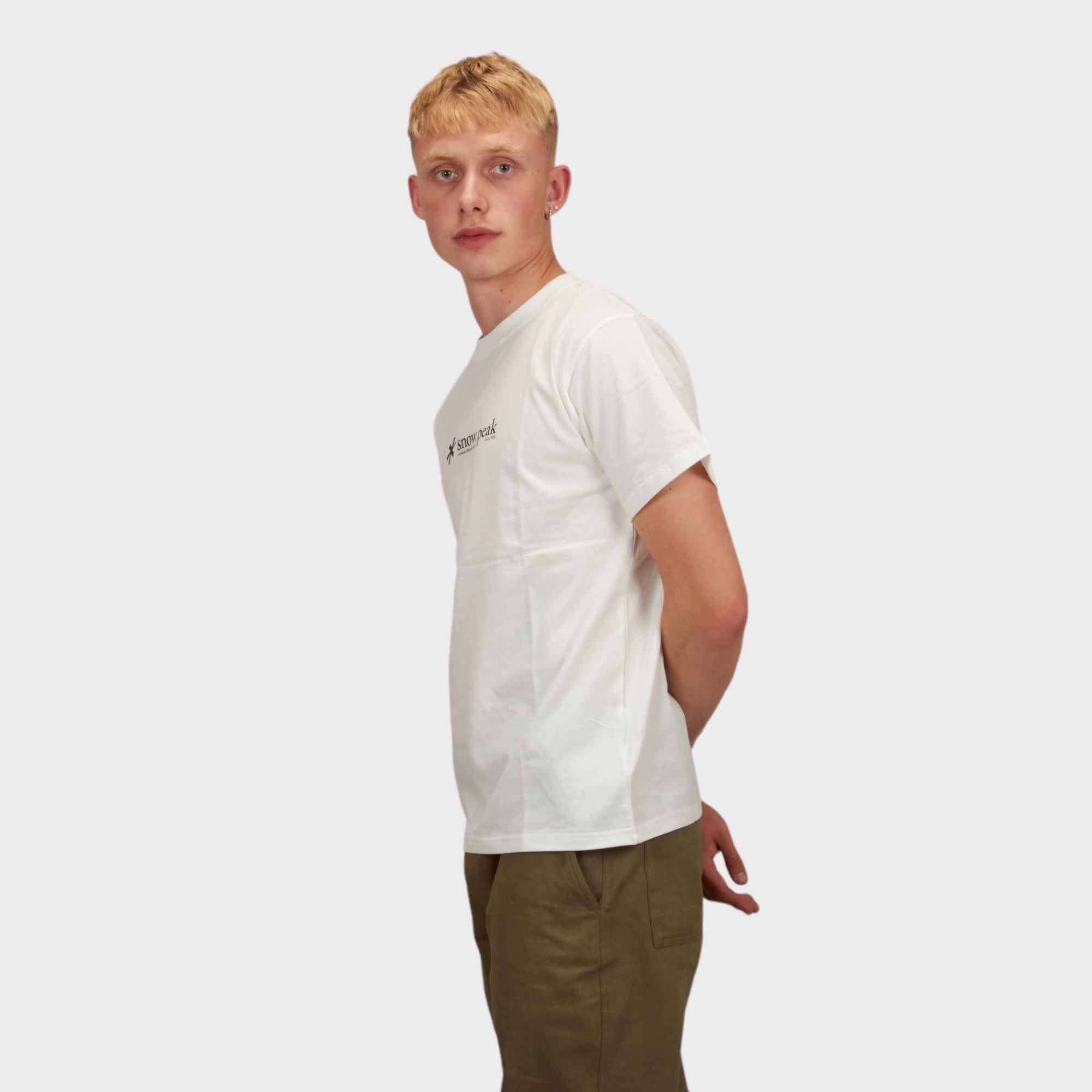 Snow Peak Soft Cotton Logo Short Sleeve T-Shirt In White – Le-fix.com