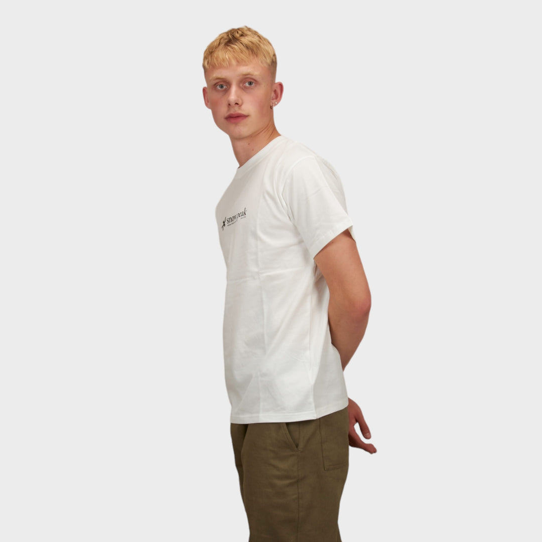 Snow Peak Soft Cotton Logo Short Sleeve T-Shirt In White