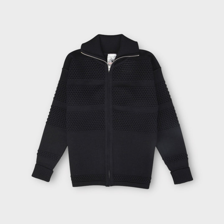 S.N.S Herning Fisherman Full Zip Navy – klassisk uldjakke med lynlås