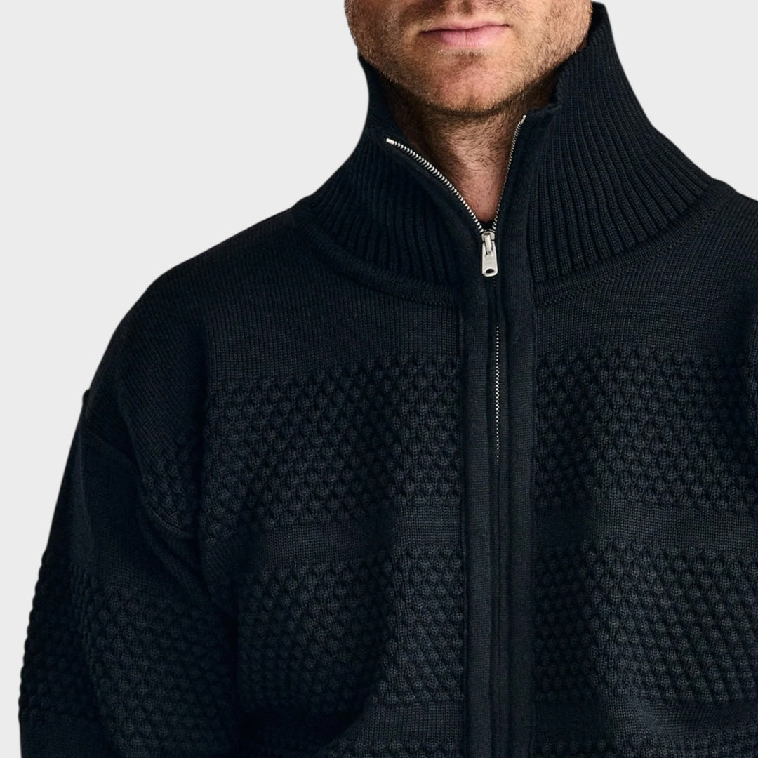 Dansk designikon – S.N.S Herning navy sweater med lynlås