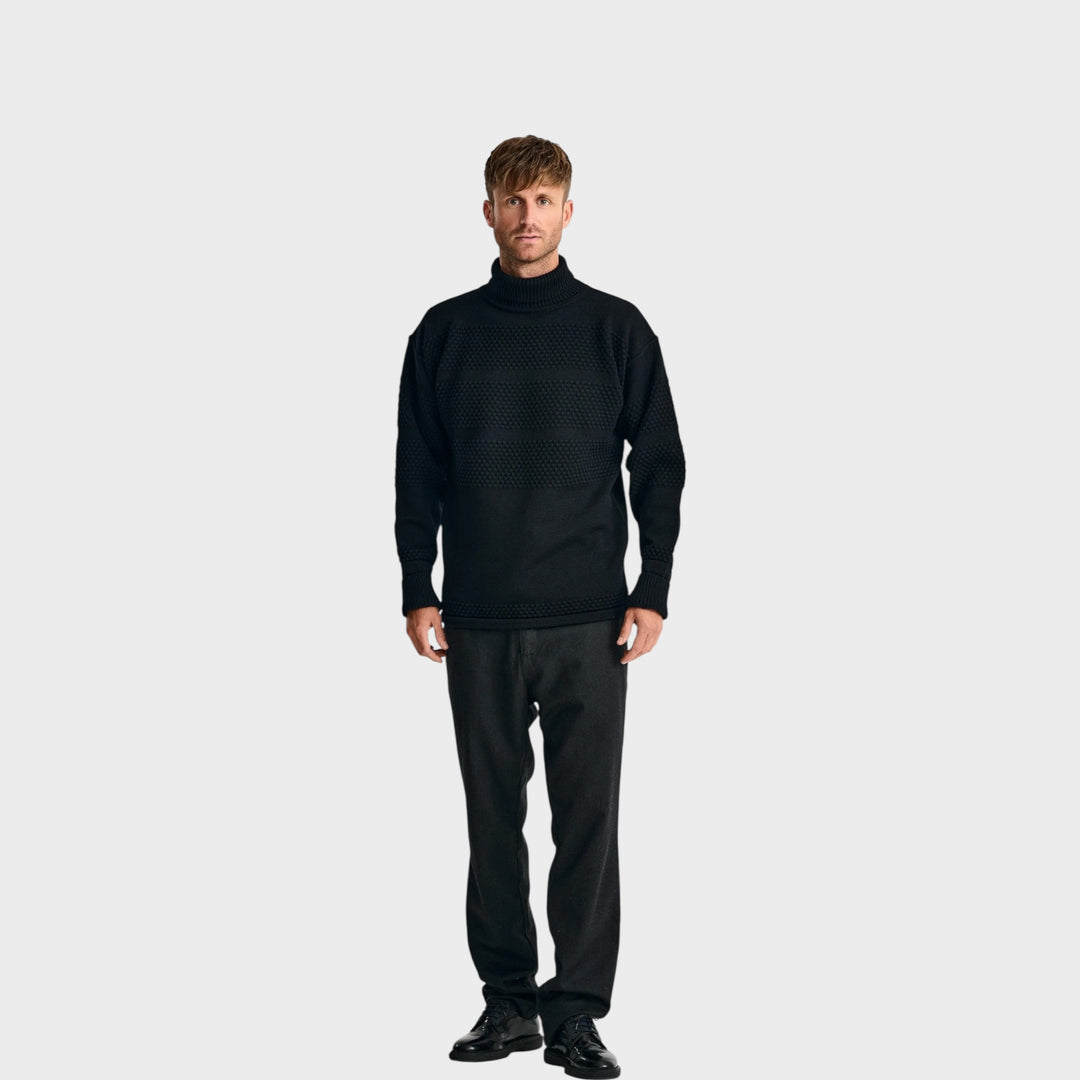 S.N.S Herning Fisherman Sweater i 100% ren ny uld – navy