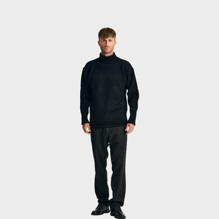 S.N.S Herning Fisherman Sweater i 100% ren ny uld – navy