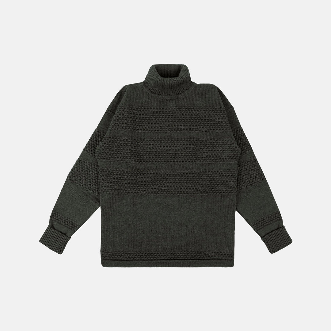 S.N.S. Herning Fisherman sweater i Dark Forest Green.