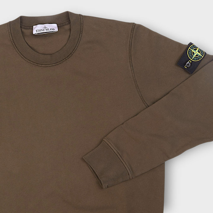 Stone Island Felpa sweatshirt i Dusty Brown.