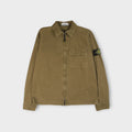 Stone Island Brushed Organic Cotton Canvas Overshirt I Olive