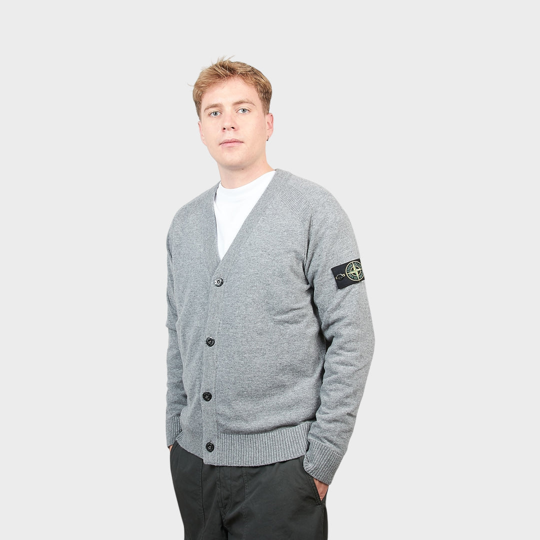 Stone Island cardigan i Geelong uld med V-hals